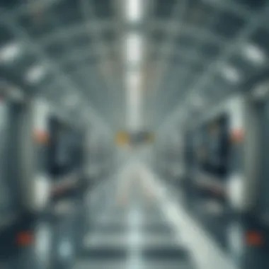 Interior of a modern metro station in Dubai