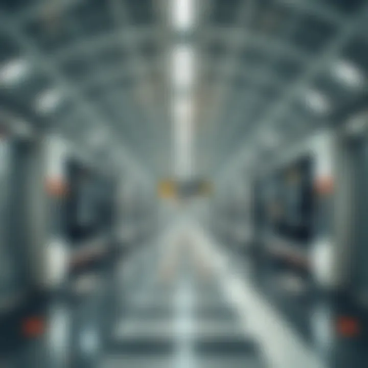 Interior of a modern metro station in Dubai