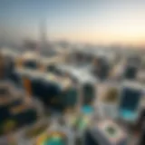 Aerial view of Dubai showcasing modern architecture and development