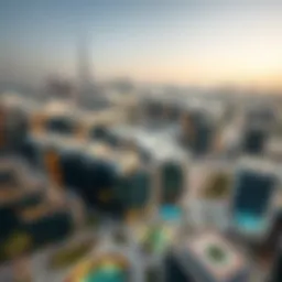 Aerial view of Dubai showcasing modern architecture and development