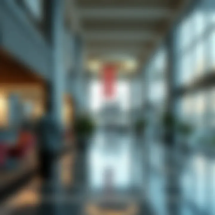 A vibrant scene from the commercial spaces within Boulevard Plaza