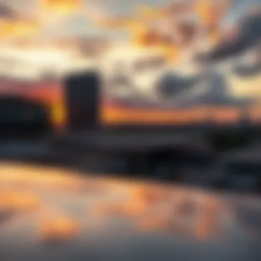 Sunset Over Boulevard Plaza A picturesque sunset view over Boulevard Plaza and its surroundings