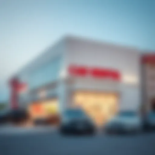 Exterior view of a prominent car rental office in Al Barsha