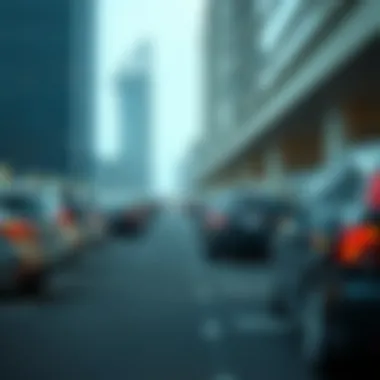 Illustration of accessible parking spaces at Dubai World Trade Centre