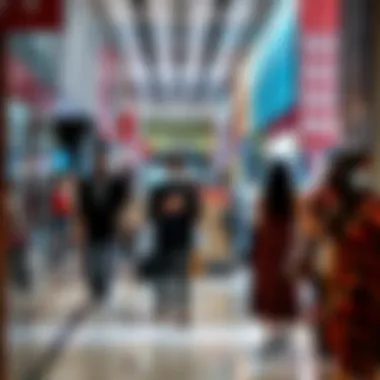 Shoppers Engaged in the 11 11 Retail Experience Shops bustling with shoppers eagerly participating in the sale
