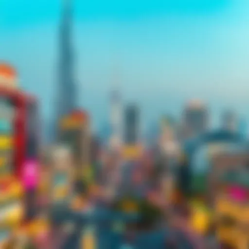 A stunning skyline of Dubai with vibrant shopping districts