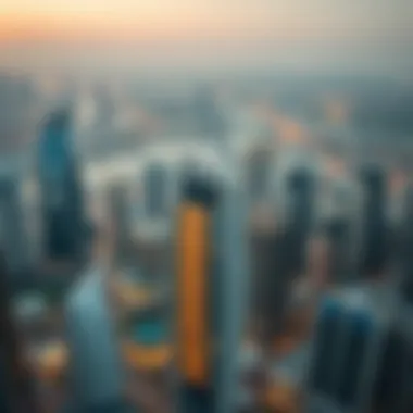 فندق رويال ام البطين in Dubai's Skyline Aerial view of فندق رويال ام البطين nestled in Dubai's skyline