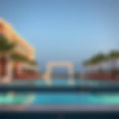 Outdoor pool area of a hotel