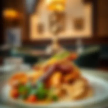 Cultural Heritage on a Plate A close-up of a chef's special dish reflecting cultural heritage