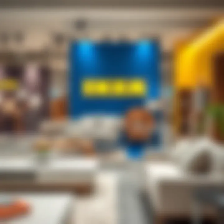 Exquisite IKEA furniture displays in a vibrant showroom
