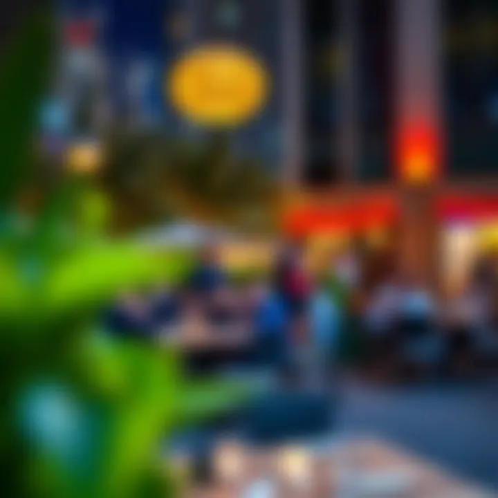 Vibrant outdoor dining scene in Jumeirah Lake Towers