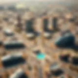 Aerial view of Masdar City showcasing its innovative urban layout