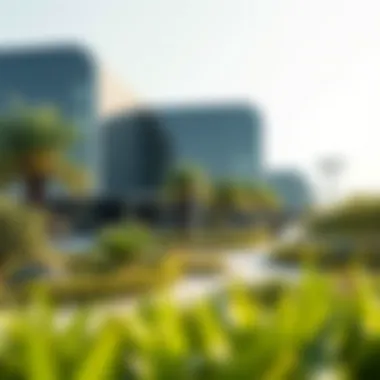 Green spaces and renewable energy solutions in Masdar City