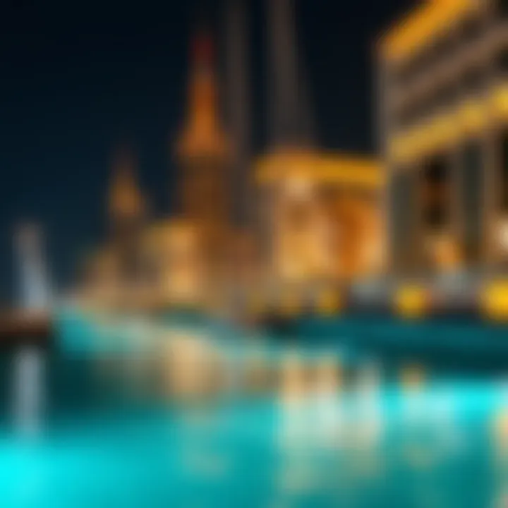 Architectural marvels lining the waterfront promenade