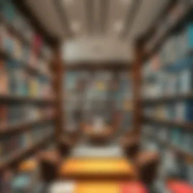 Extensive Book Collection An extensive collection of books displayed elegantly on shelves, showcasing a variety of genres