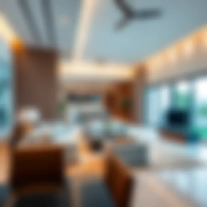 Spacious interiors of a property in Damac Gems Estate highlighting modern design