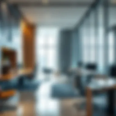 Innovative Office Spaces in Dubai Financial Tower Interior view highlighting modern office spaces