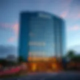 Panoramic view of the Hassanicor Building showcasing its modern architecture