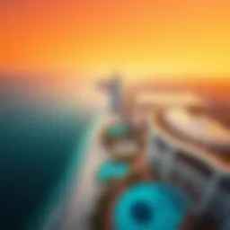 Aerial view of Mina Al Arab showcasing the coastal landscape