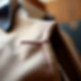 Tailored garment showcasing intricate stitching