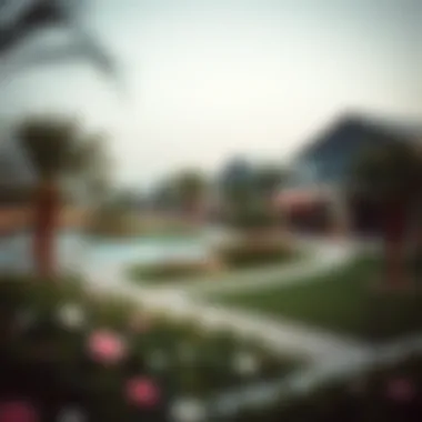 Green recreational spaces integrated within Tilal Al Furjan community