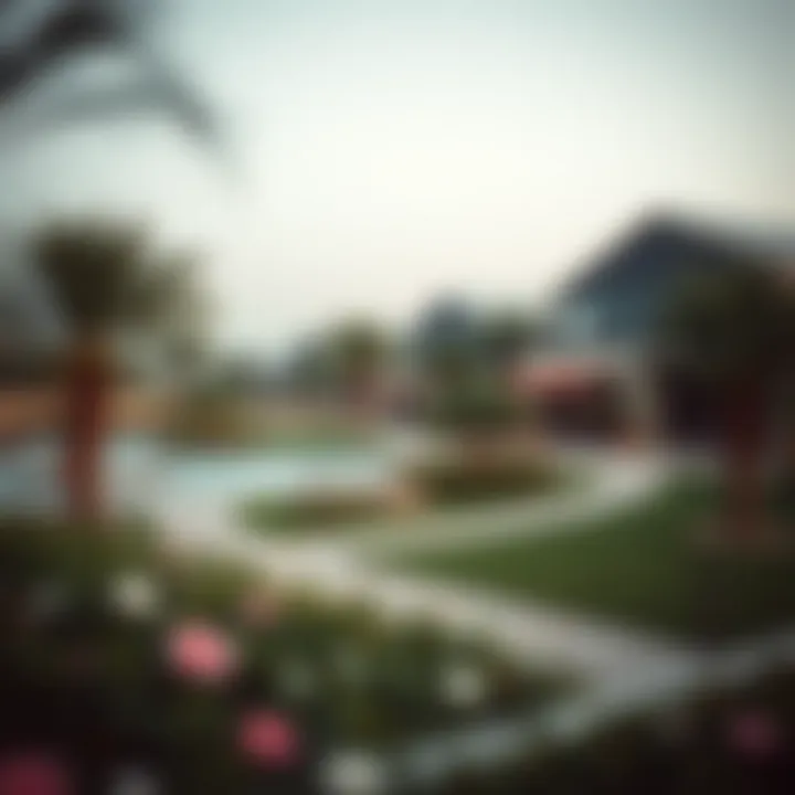 Green recreational spaces integrated within Tilal Al Furjan community