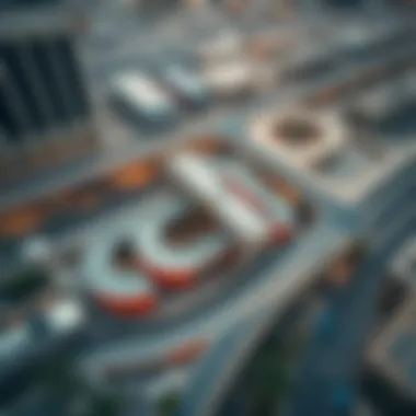Aerial Perspective of Al Ghubaiba Metro Station Aerial view of Al Ghubaiba Metro Station in relation to the surrounding area
