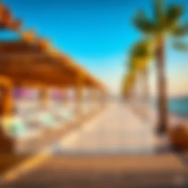 A comparison chart illustrating Barasti Beach and other local beach clubs in Dubai.