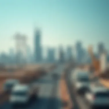 Dubai Infrastructure and Utilities Overview Dubai city skyline with electricity and water infrastructure