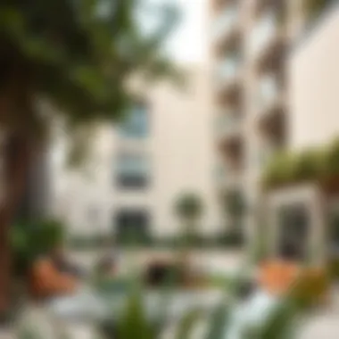 Tranquil outdoor space in Gate Village emphasizing community