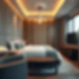 Luxurious villa room interior showcasing modern design