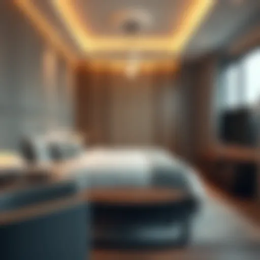 Luxurious villa room interior showcasing modern design