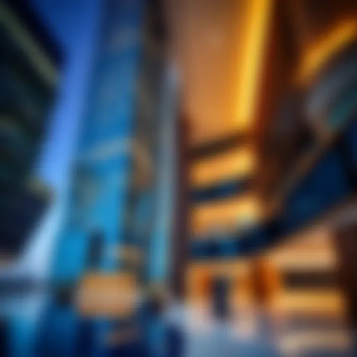 Architectural details of XL Tower II showcasing modern design
