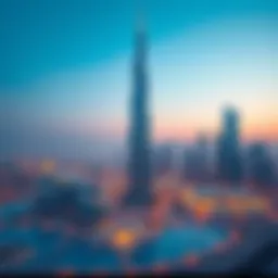 Stunning view of XL Tower II against the Dubai skyline