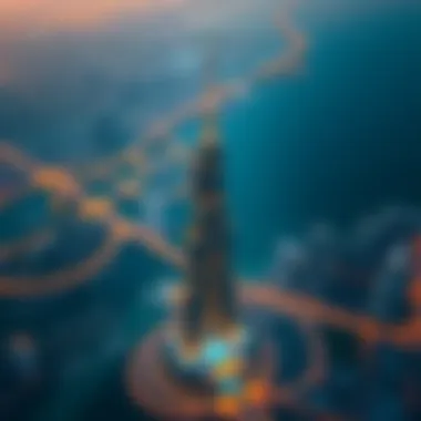 Strategic Positioning of XL Tower II in Dubai Aerial view highlighting the strategic location of XL Tower II
